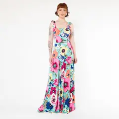 NATALIA SEGUEL - Vestido Mercedes Flores Colores
