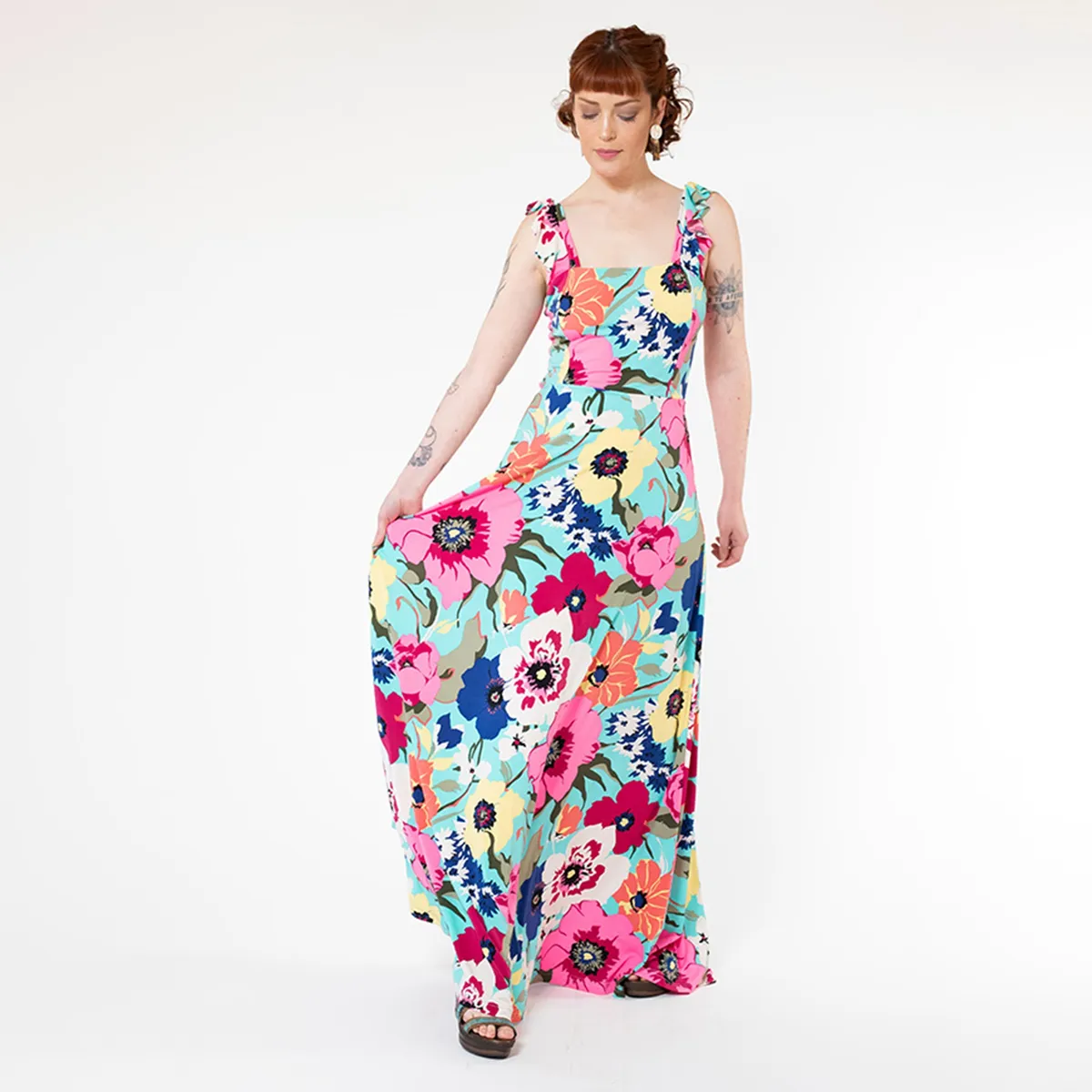 NATALIA SEGUEL - Vestido Mercedes Flores Colores Natalia Seguel