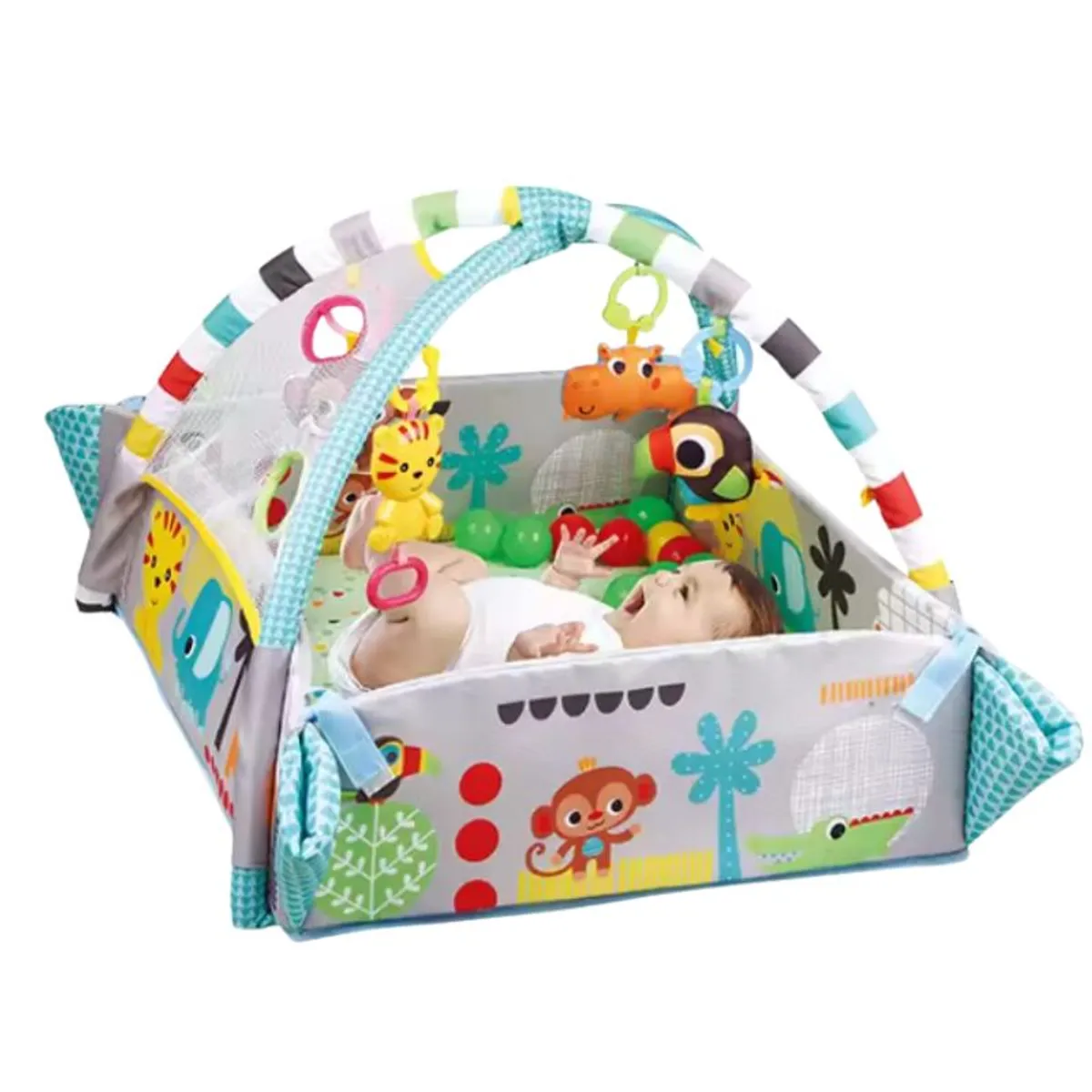 LA PEQUETERIA - Gimnasio Alfombra piscina de pelotas verde