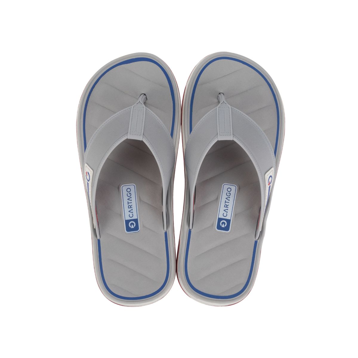 CARTAGO - Sandalia Hombre Blanco/Gris  Malaga Cartago