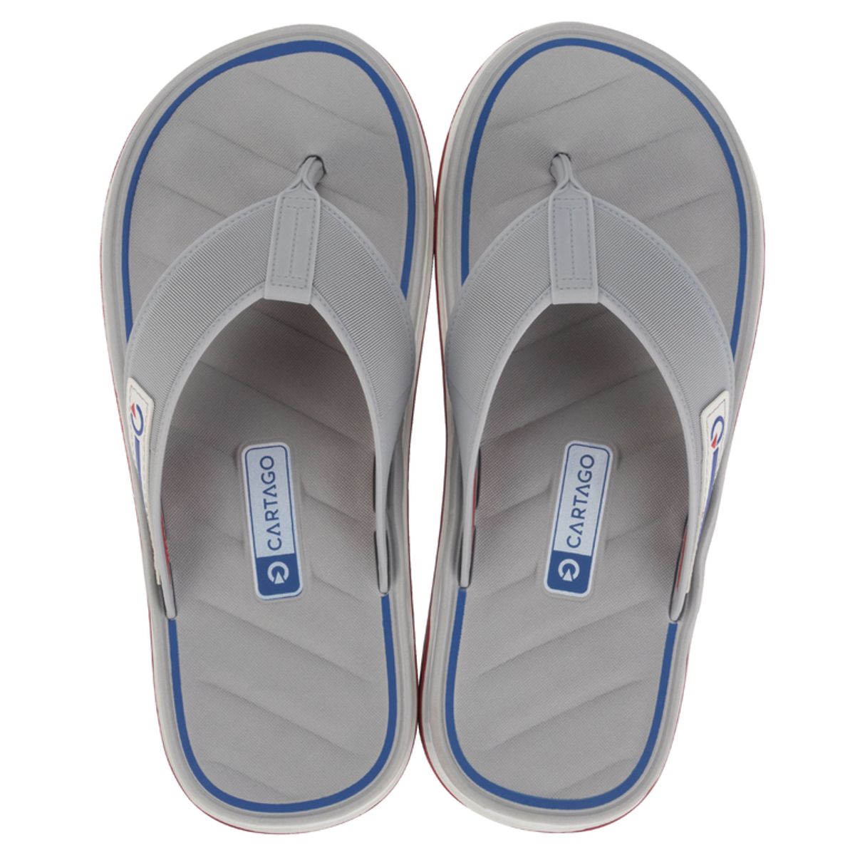 CARTAGO - Sandalia Hombre Blanco/Gris  Malaga Cartago