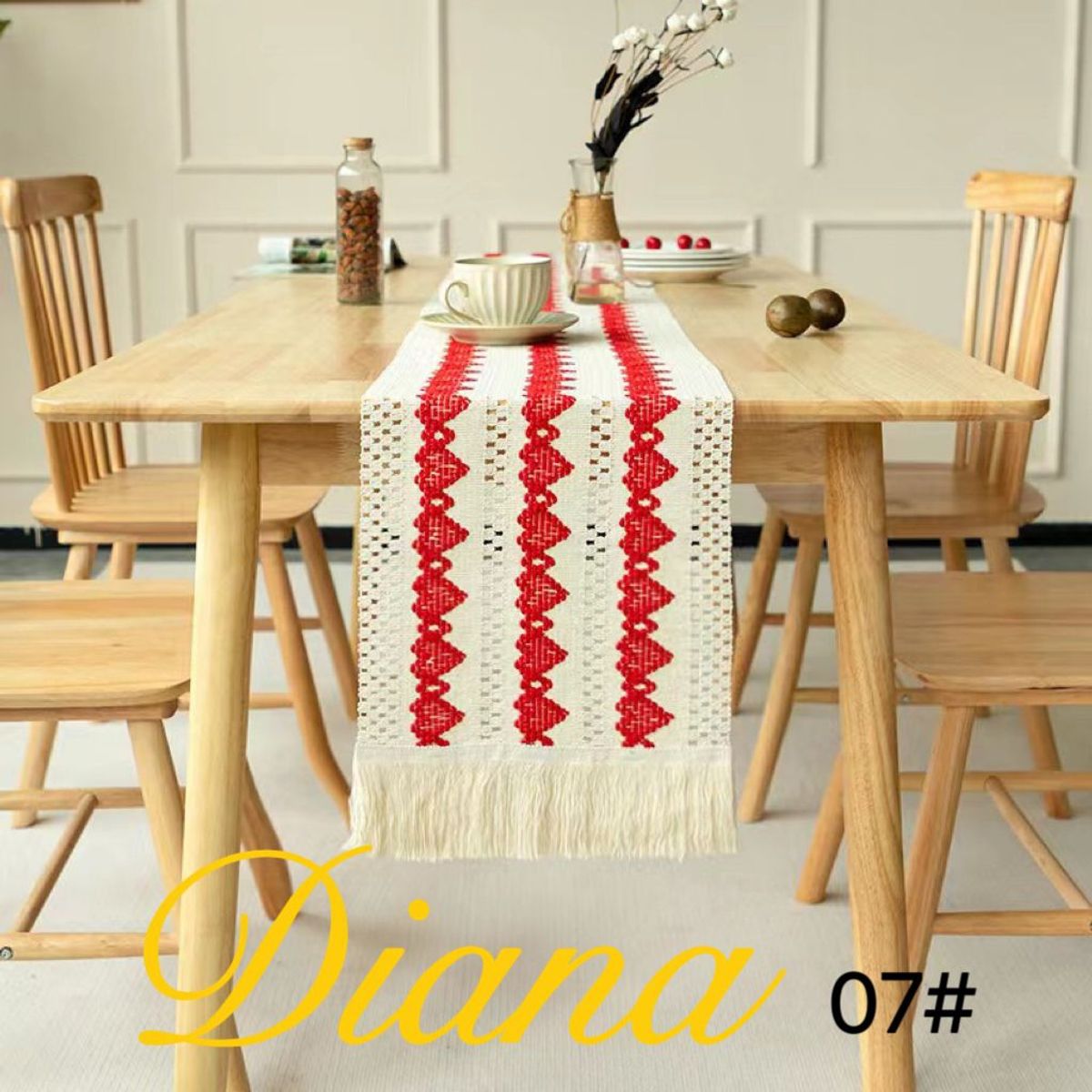 GENERICO - Camino de mesa comedor Tejido para cocina o living D07