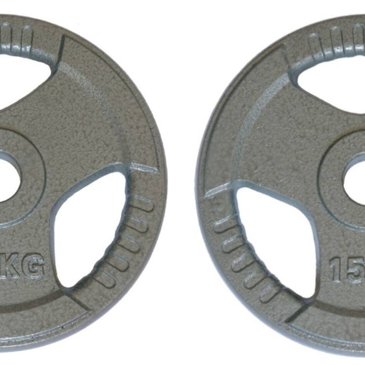 GENERICO - Par de discos olímpicos de acero 3 GRIP de 15 kg (Total 30 kg)