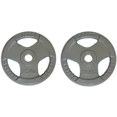 GENERICO - Par de discos olímpicos de acero 3 GRIP de 15 kg (Total 30 kg)