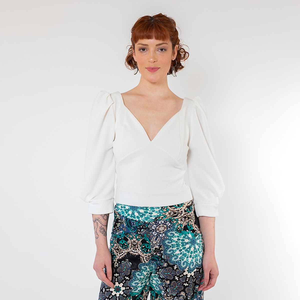 NATALIA SEGUEL - Polera Margaret Blanco Natalia Seguel