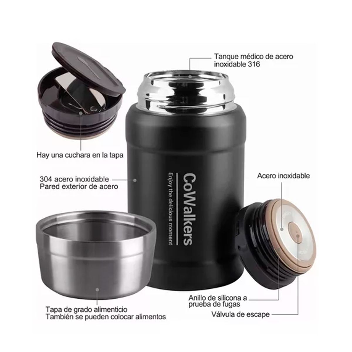 IRM - Termo De Comida Liquido Acero Inoxidable 800ml Frio Caliente