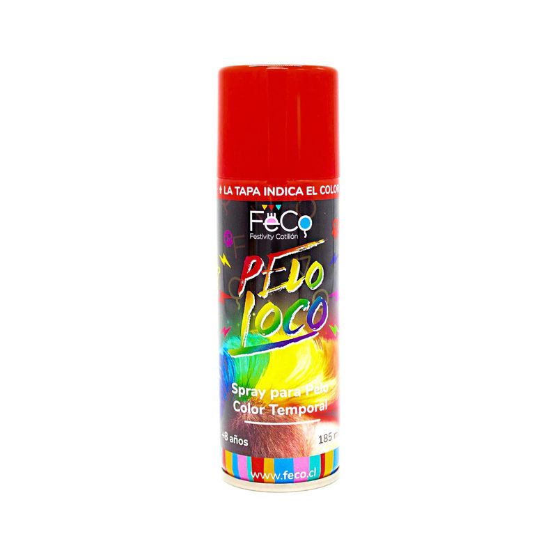 GENERICO - Pintura Temporal Pelo Spray 185ml Rojo