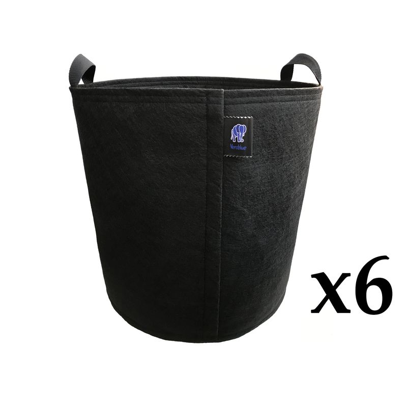 VEROBLUE - Kit 6 Maceteros 11 litros Doble Tela Geotextil Veroblue