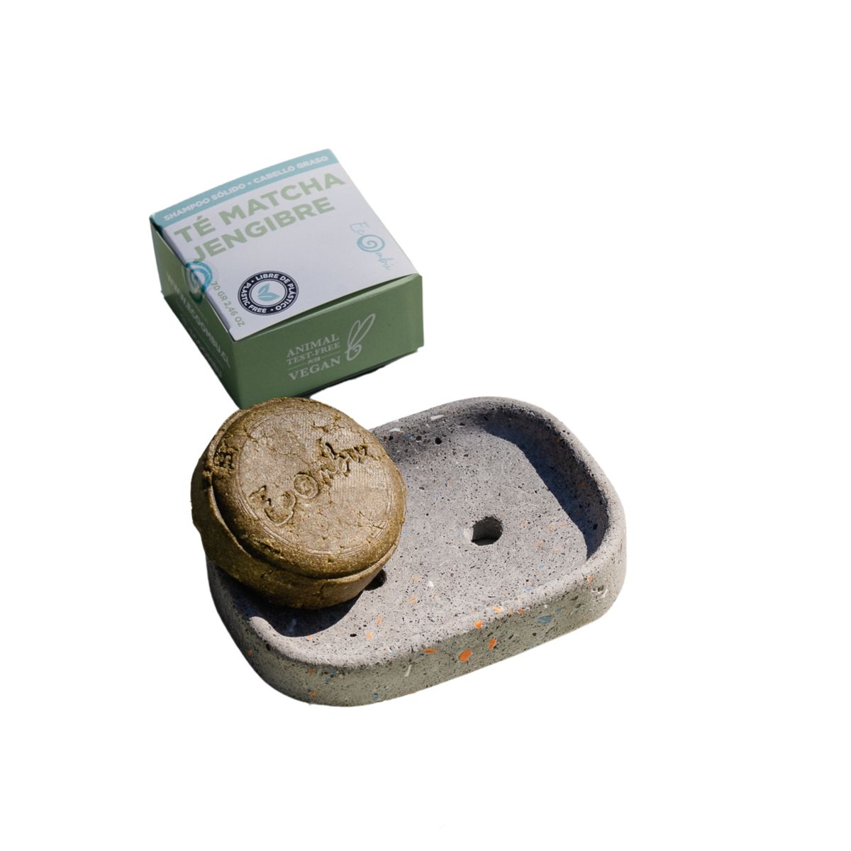 ECOOMBU - Shampoo sólido Té Matcha Jengibre 70 gramos