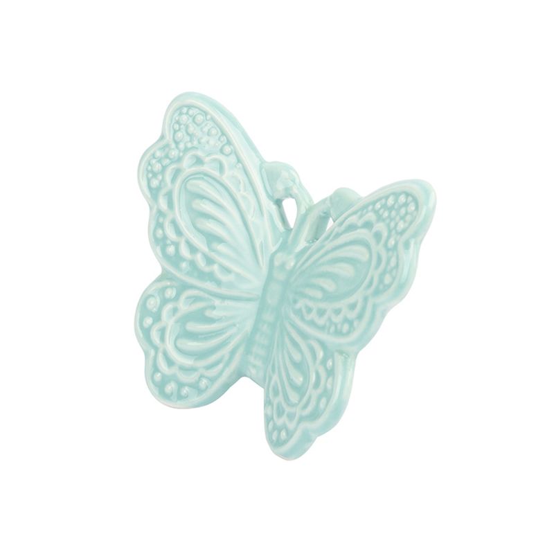 HERRERA MAISON - Figura Mariposa Ceramica Aqua 8 CM