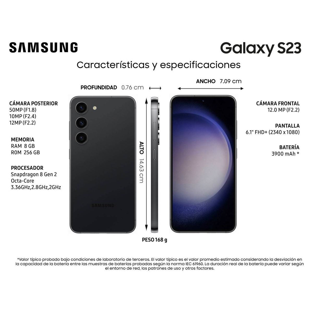 SAMSUNG - Samsung Galaxy S23 5G 128GB - Negro - Reacondicionado