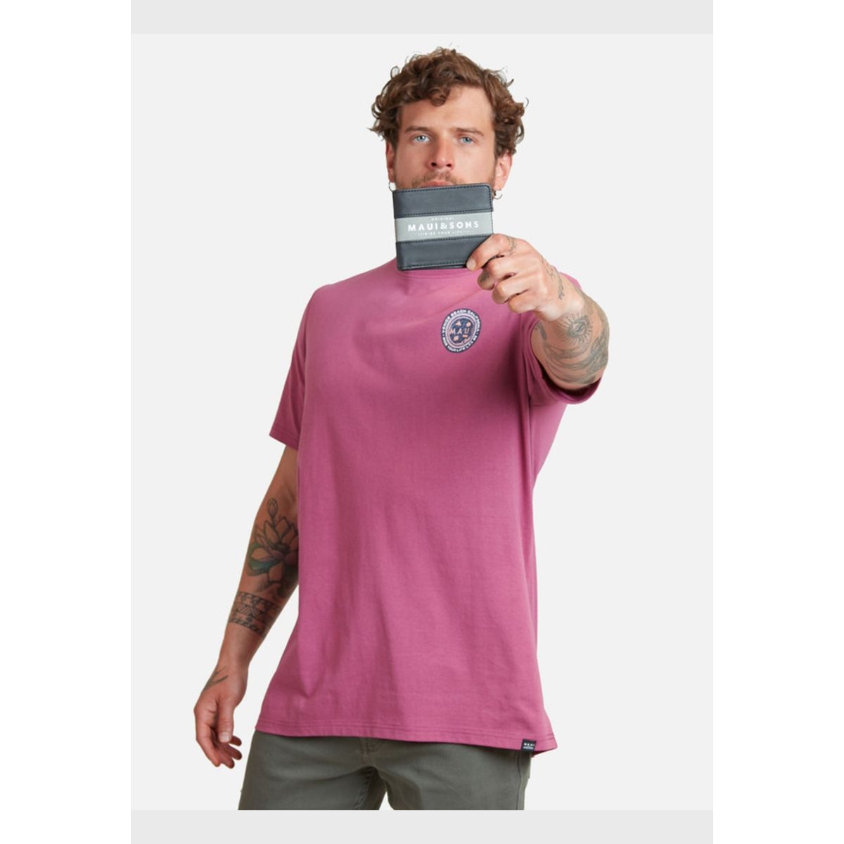 MAUI AND SONS - Pack Polera Billetera Rojo 5AV1761 Hombre Maui and sons