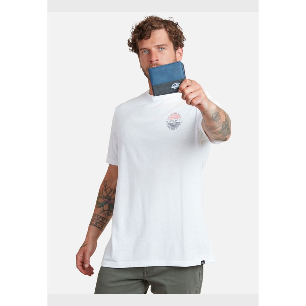 MAUI AND SONS - Pack Polera Billetera Blanco 5AV1762 Hombre Maui and sons