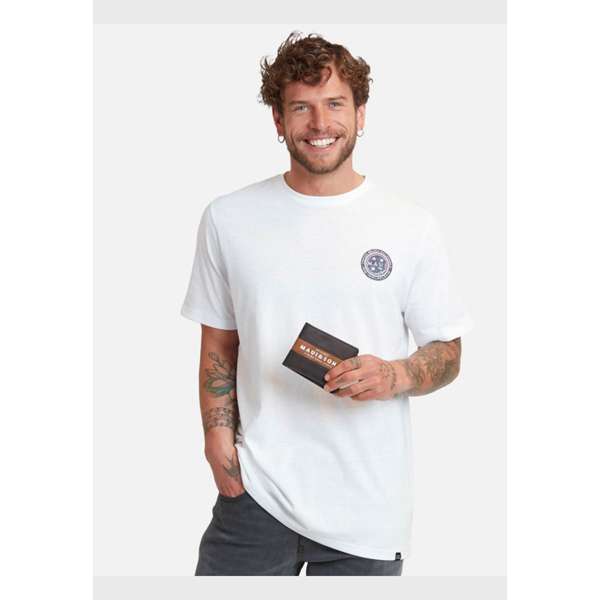 MAUI AND SONS - Pack Polera Billetera Blanco 5AV1761 Hombre Maui and sons