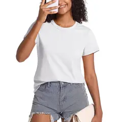 EVERSO - Pack 3 Camiseta Básica Manga Corta Con Bambú Mujer Blanco