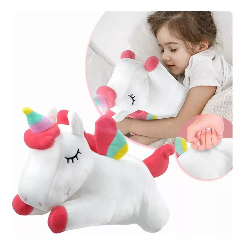 KUANGYE - Peluche Unicornio De Felpa Almohada Cojín Juguete 40 Cm