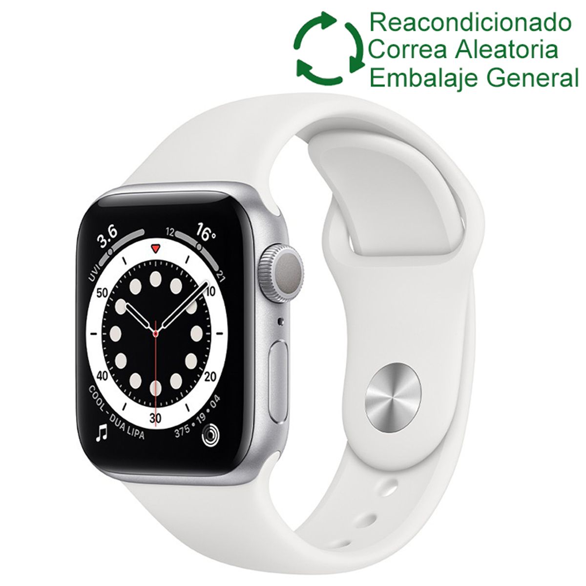 APPLE - Apple Watch Series 6 40mm GPS - Blanco Reacondicionado(Semi Nuevo)