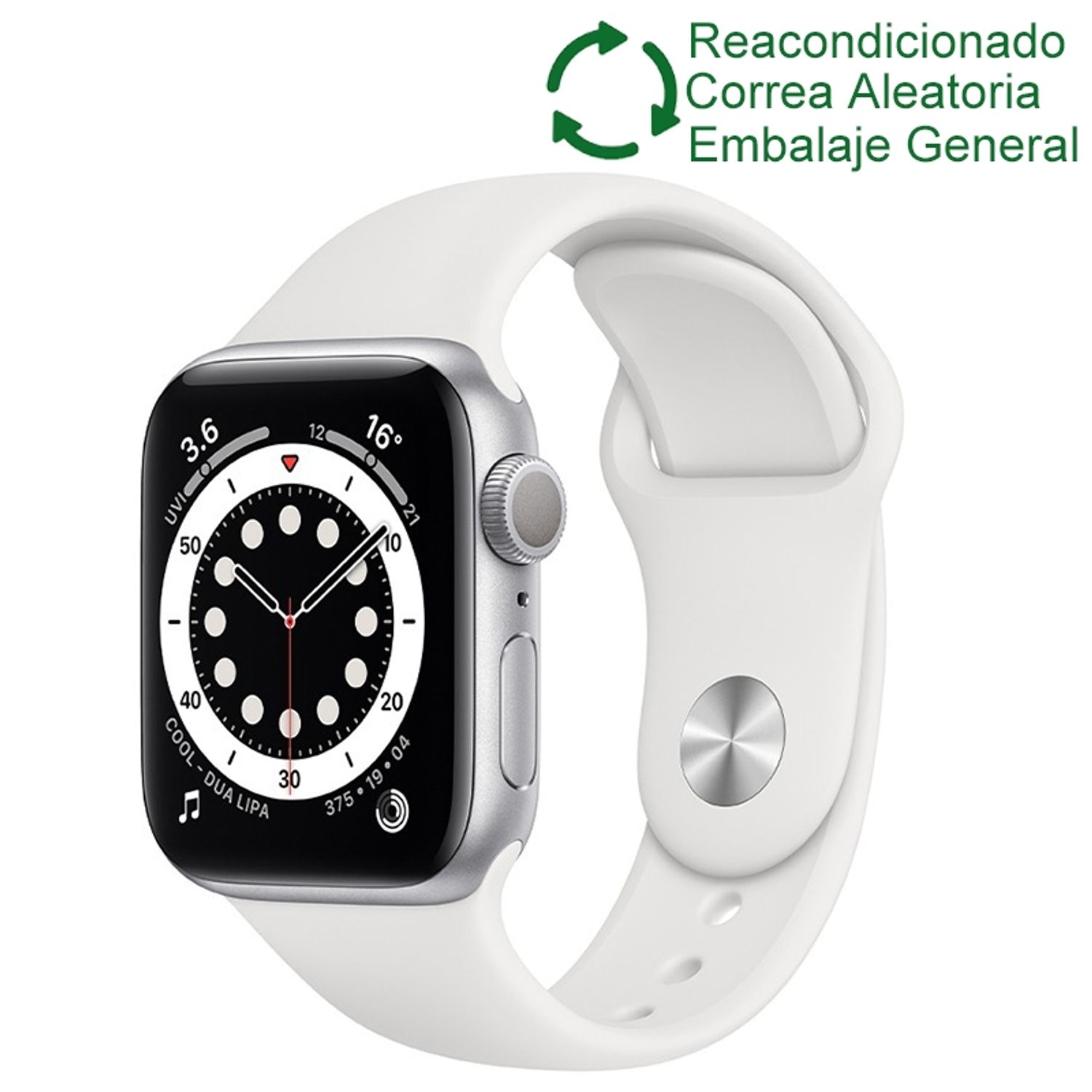 APPLE Apple watch series 6 44mm GPS - Blanco Reacondicionado(Semi