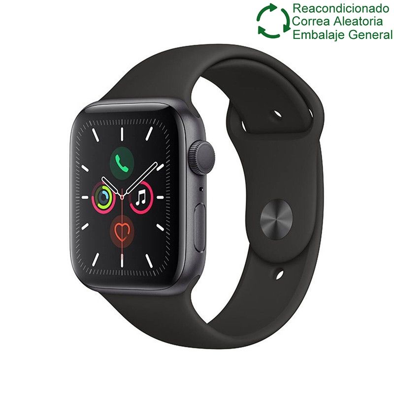 APPLE - Apple watch series 5 44mm GPS - Negro Reacondicionado(Semi Nuevo)