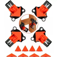 KUANGYE - 4 Abrazaderas Pinza Ángulo Recto Esquinera Unir Madera