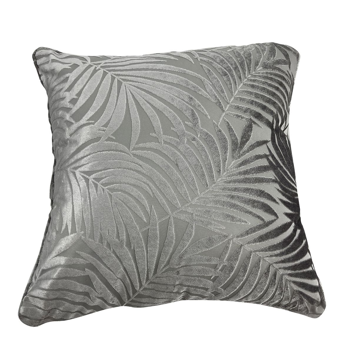 VEKKAHOME - COJIN CUADRADO 50X50 AQUA PLATA TEXTURA