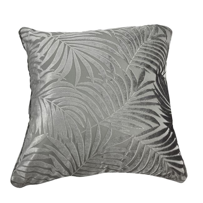 VEKKAHOME - COJIN CUADRADO 50X50 AQUA PLATA TEXTURA