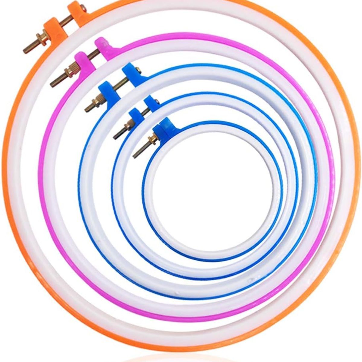 KUANGYE - Juego De 5 Aros De Bordado Bastidores Plásticos Para Bordado
