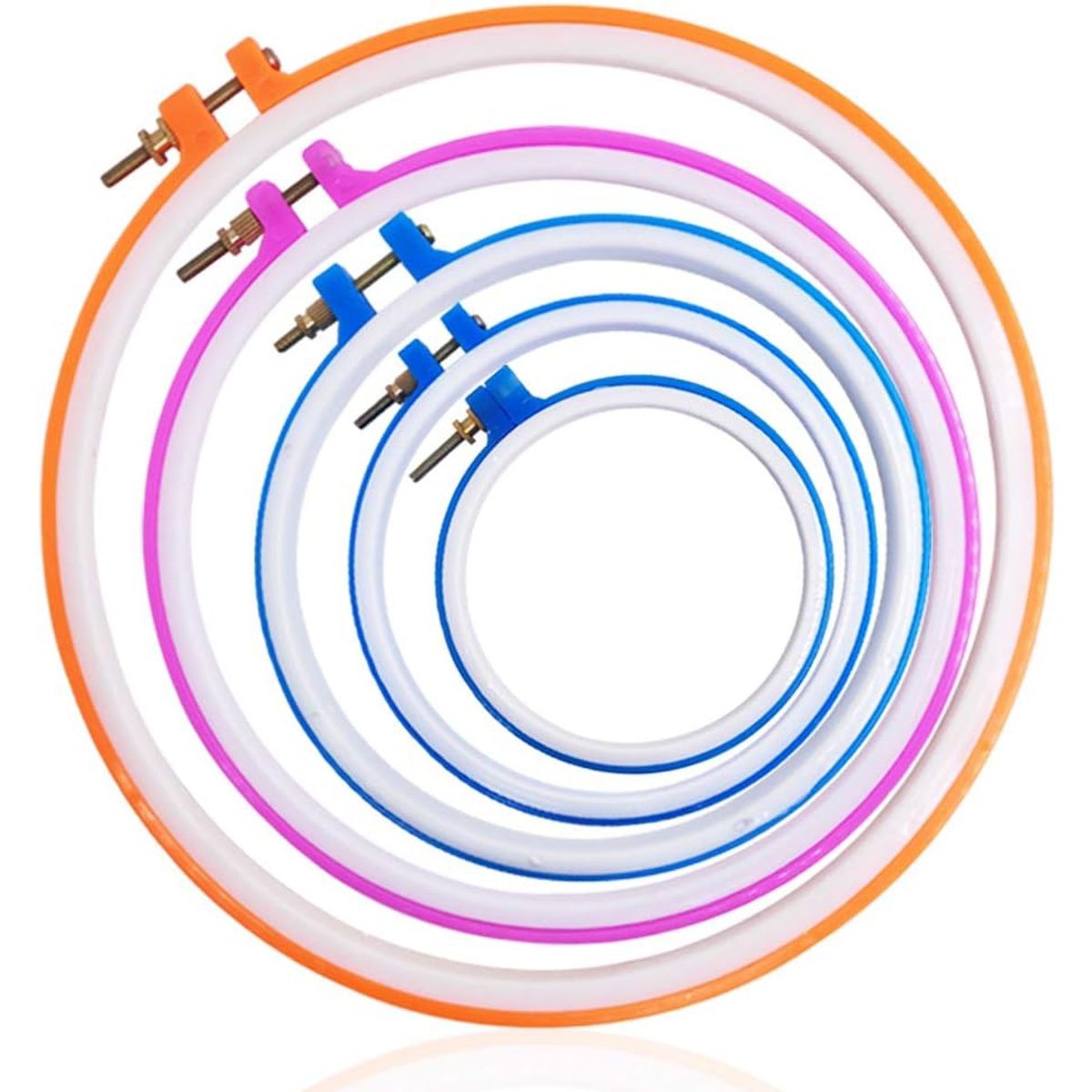 KUANGYE - Juego De 5 Aros De Bordado Bastidores Plásticos Para Bordado