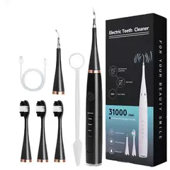 KUANGYE - Kit Limpiador Dental Eléctrico Ultrasónico Removedor Cálculo