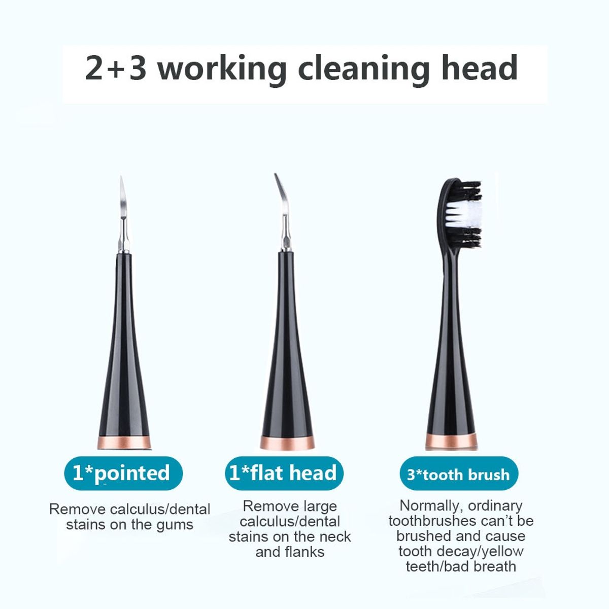 KUANGYE - Kit Limpiador Dental Eléctrico Ultrasónico Removedor Cálculo