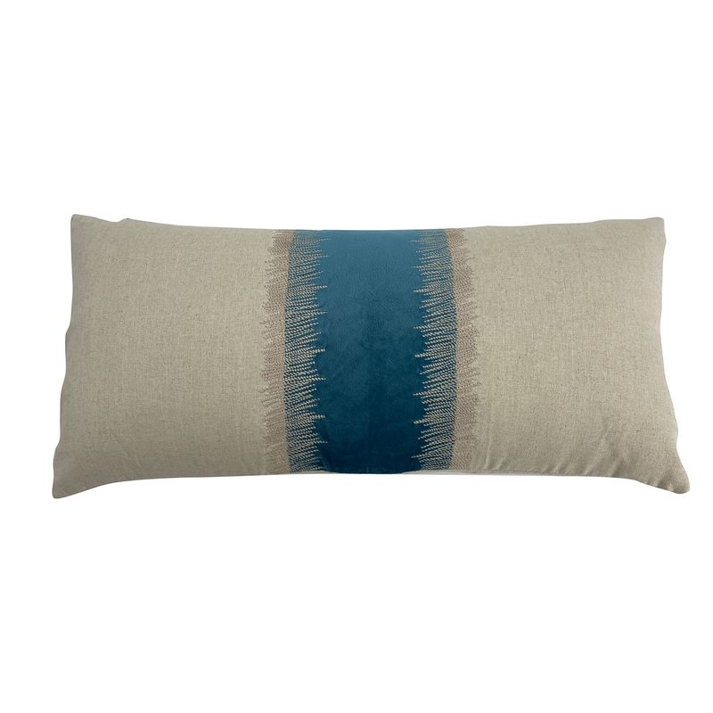 VEKKAHOME - COJIN RECTANGULAR 30X60 AQUA PLATA APLICACIÓN