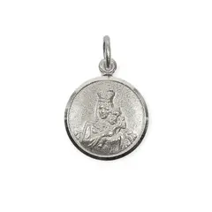 ANDREA COGGIOLA JOYAS - Colgante Medalla Virgen Del Carmen 17mm Plata Fina 925