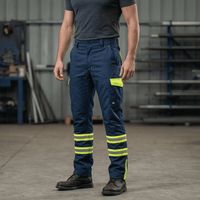 Pantalón cargo gabardina reflectante con cintura elástica