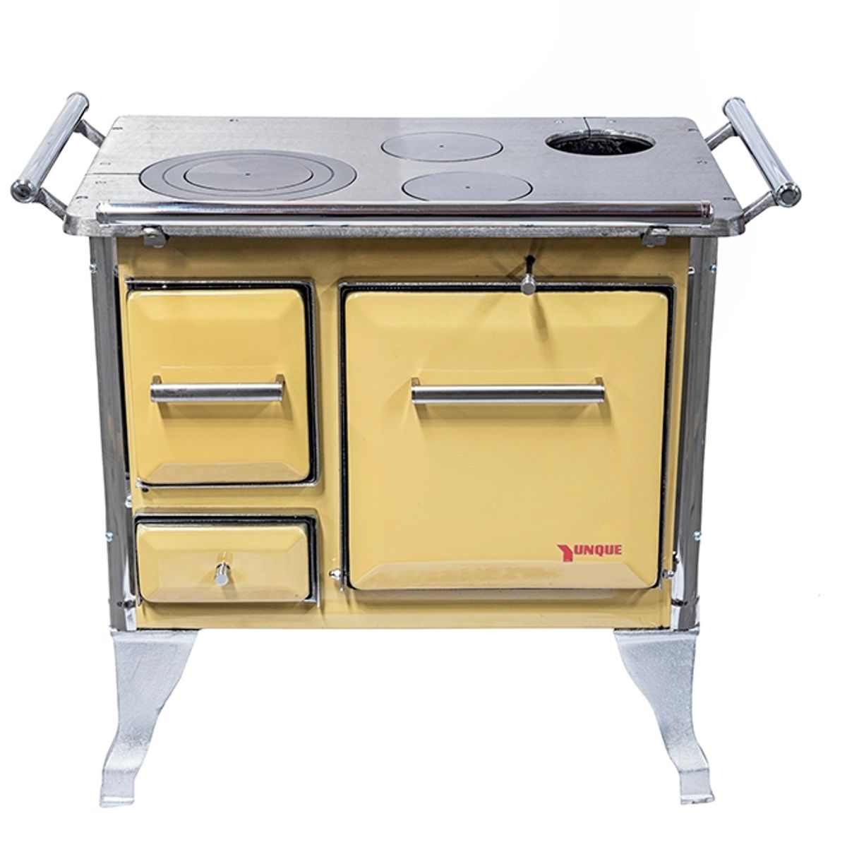 YUNQUE - COCINA A LEÑA TRADICIONAL AMARRILLA 70X46