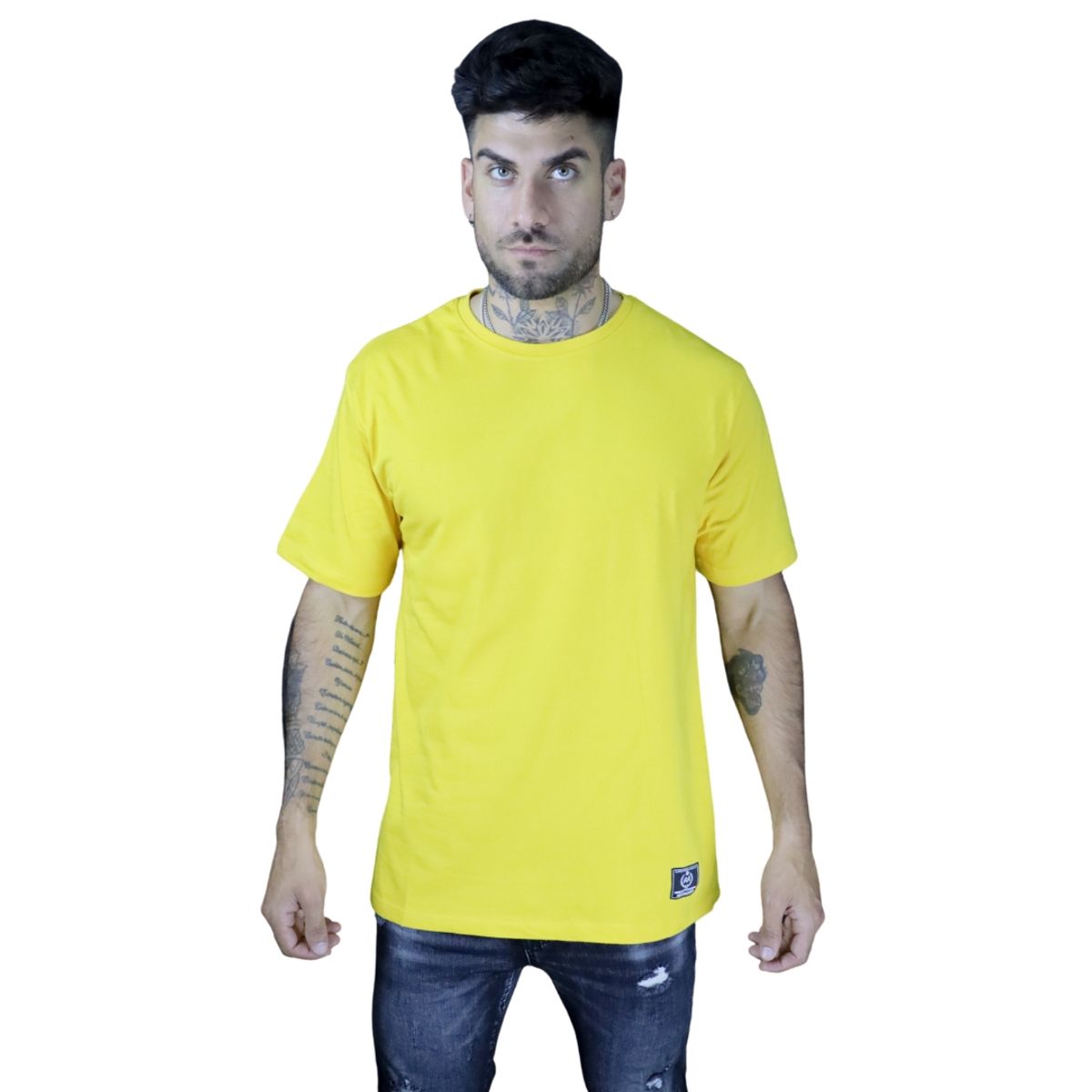 Double AA - polera amarilla double aa over size
