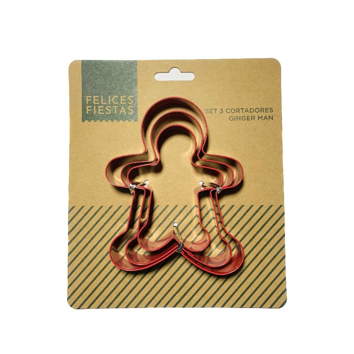 HERRERA MAISON - Set 3 Cortadores de Galletas Ginger Man