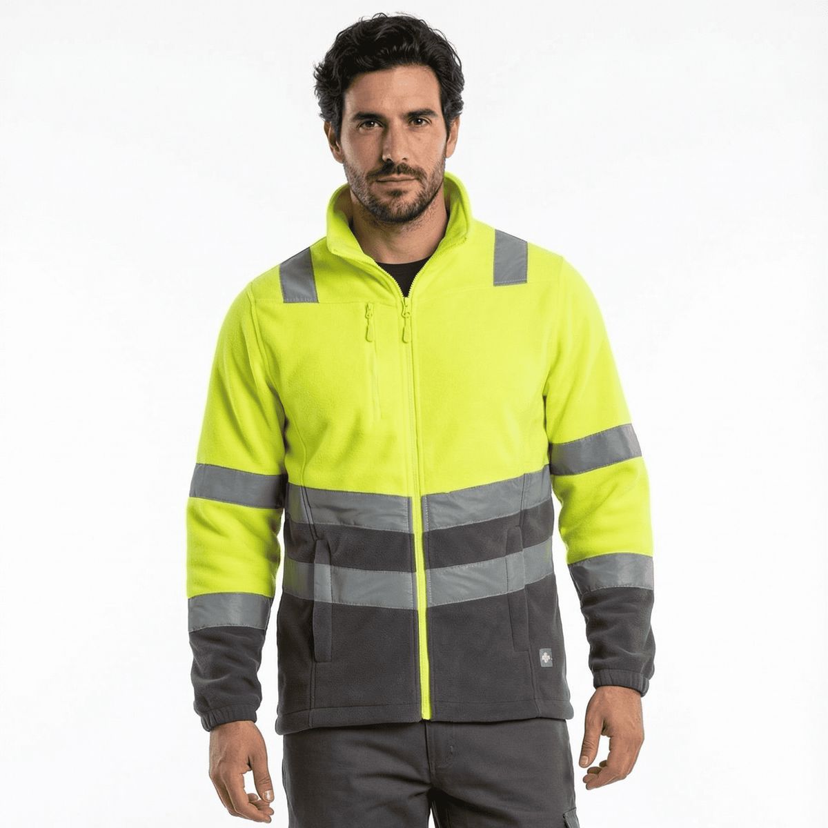 T-WORLD - Micropolar Alta Visibilidad Bicolor Clase 2 Reflectante Hombre