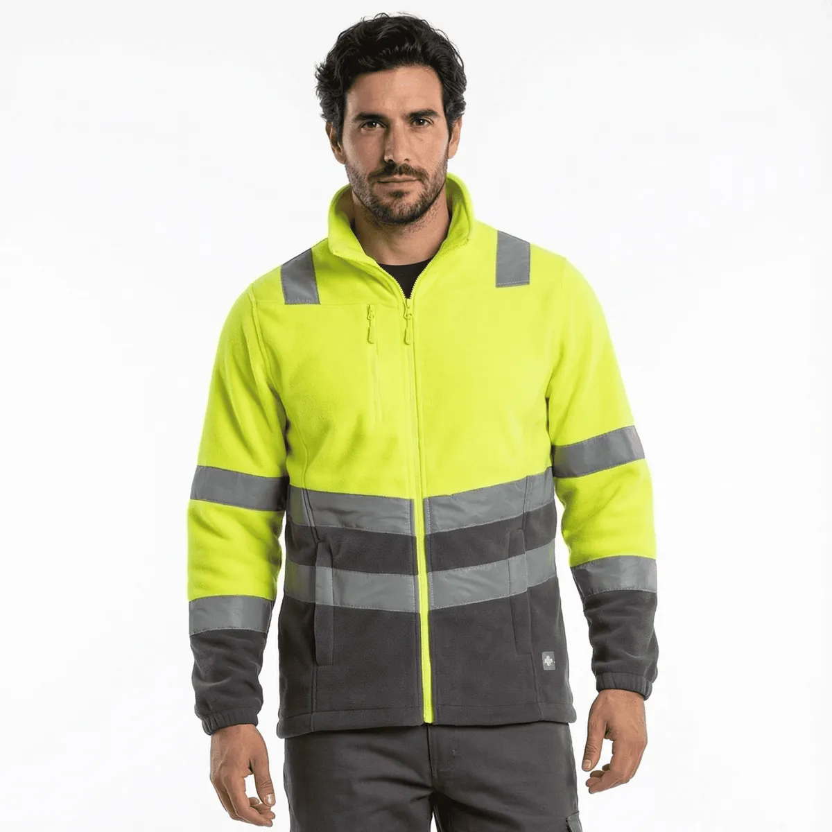 T-WORLD - Micropolar Alta Visibilidad Bicolor Clase 2 Reflectante Hombre