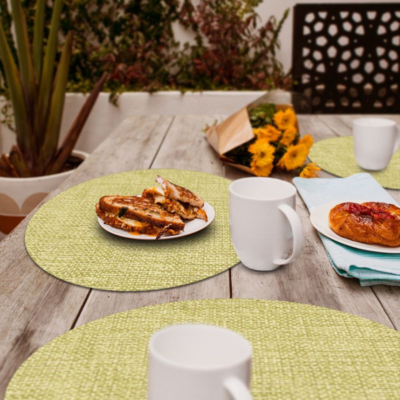 DAVANTI - Set 4 Individuales Luxe Lemon Grass Redondo