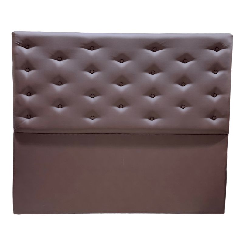 GENERICO - Respaldo 2 Plazas Chocolate Eco Cuero Botone a piso Muebles Rimar