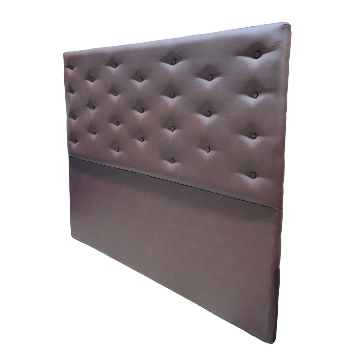 GENERICO - Respaldo 2 Plazas Chocolate Eco Cuero Botone a piso Muebles Rimar