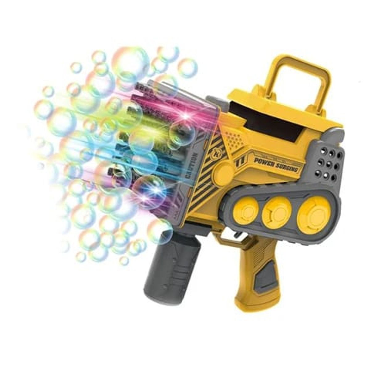 GENERICO - Pistola De Juguete Lanza Burbujas Con Luces - Recargable