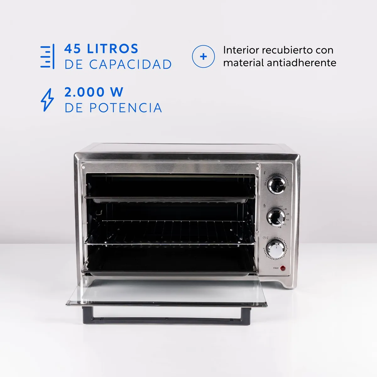 EASYWAYS - Horno electrico Oven Master 45 L + Conveccion y Spiedo