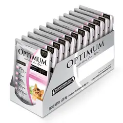 OPTIMUM - - Alimento Húmedo Gatitos Sabor Pollo 12 Sobres