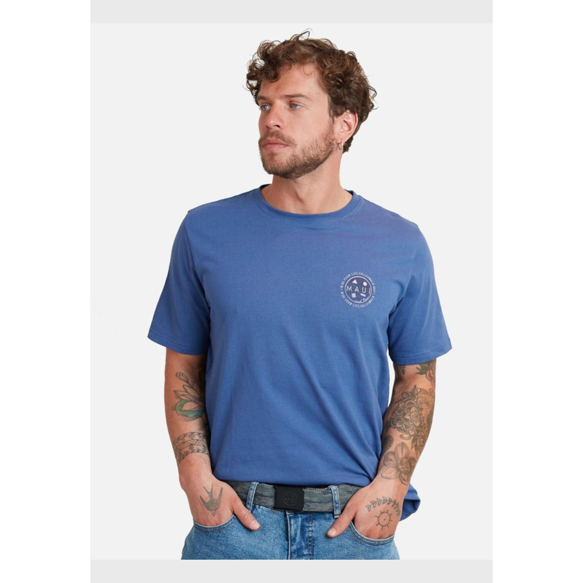 MAUI AND SONS - Pack Polera Cinturon Denim 5AV1766 Hombre Maui and sons