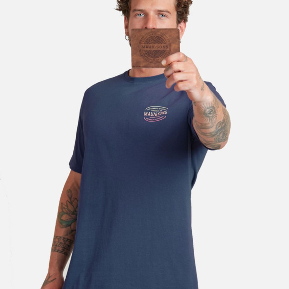 MAUI AND SONS - Pack Polera Billetera Navy 5AV1763 Hombre Maui and sons