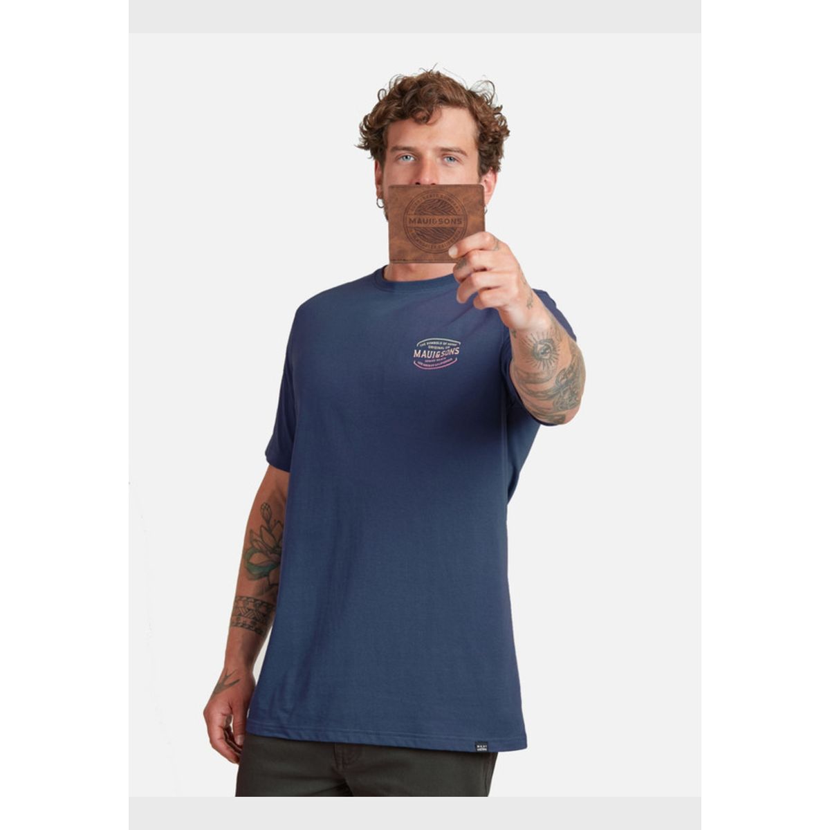 MAUI AND SONS - Pack Polera Billetera Navy 5AV1763 Hombre Maui and sons