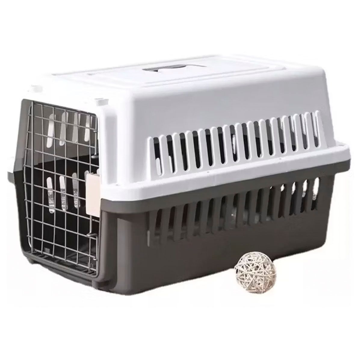 Canil transportadora gatos perros mascotas gris, marca GENERICO - Foto Principal