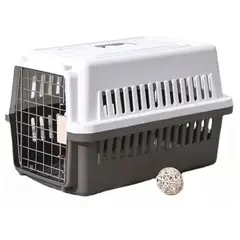 GENERICO - Canil transportadora gatos perros mascotas gris