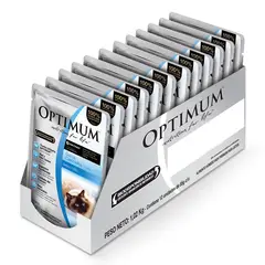 OPTIMUM - - Alimento Húmedo Gatos Castrados Sabor Pollo 12 Sobres